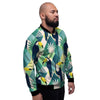 Patchwork Tropical Toucan Print Men's Bomber Jacket-grizzshop