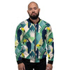 Patchwork Tropical Toucan Print Men's Bomber Jacket-grizzshop