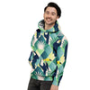 Patchwork Tropical Toucan Print Men's Hoodie-grizzshop