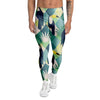 Patchwork Tropical Toucan Print Men's Leggings-grizzshop