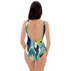 Patchwork Tropical Toucan Print One Piece Swimsuite-grizzshop