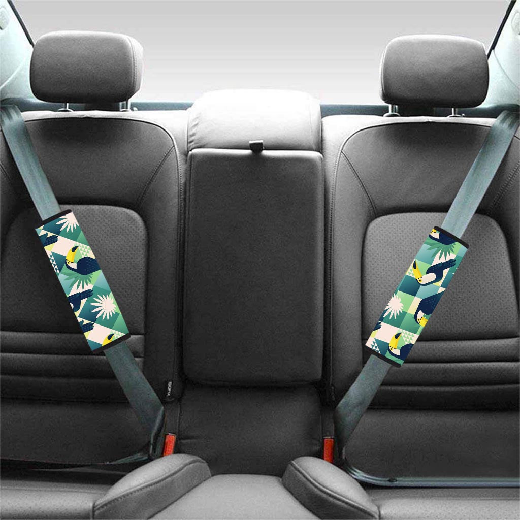 Patchwork Tropical Toucan Print Seat Belt Cover-grizzshop