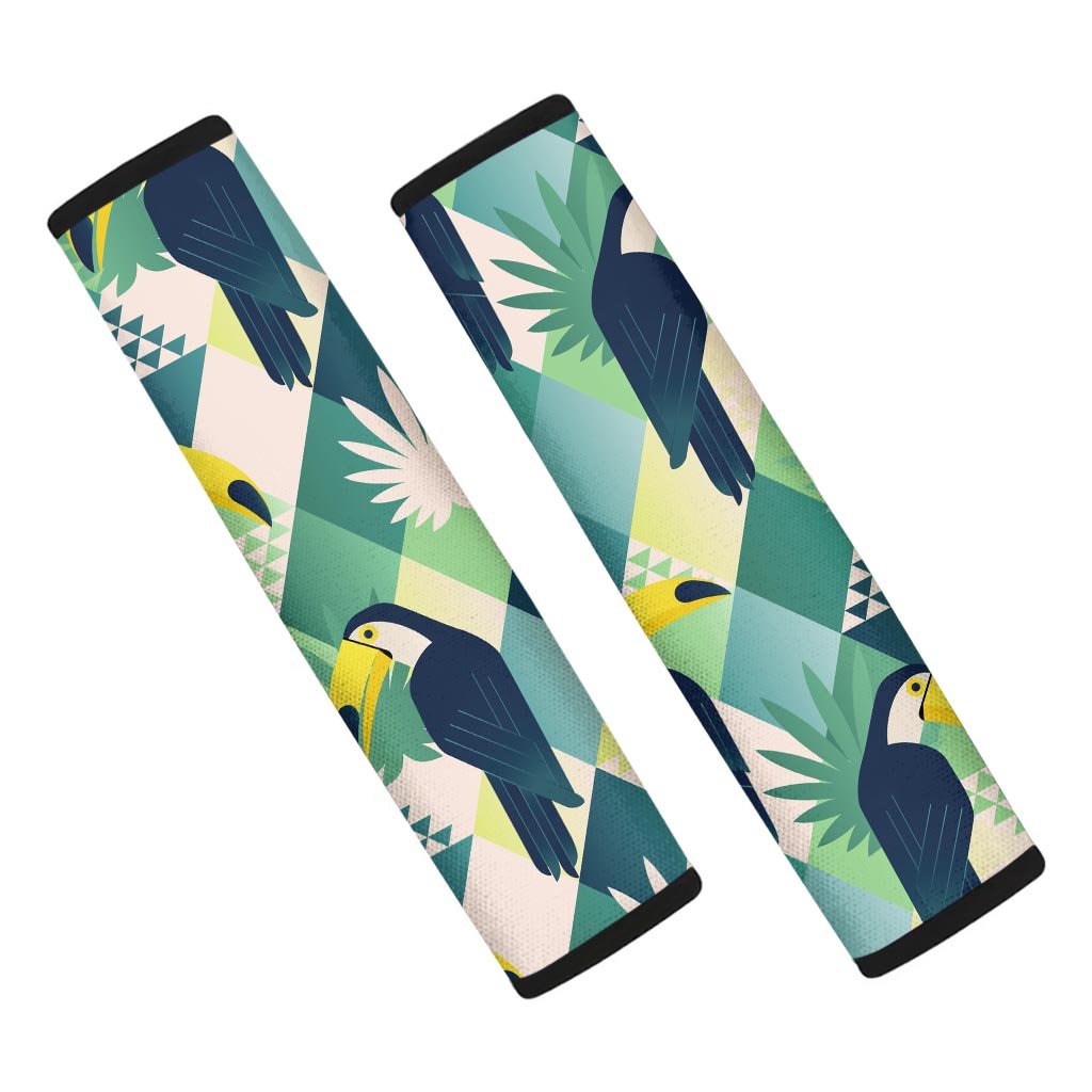 Patchwork Tropical Toucan Print Seat Belt Cover-grizzshop