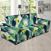 Patchwork Tropical Toucan Print Sofa Cover-grizzshop