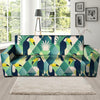 Patchwork Tropical Toucan Print Sofa Cover-grizzshop