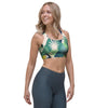 Patchwork Tropical Toucan Print Sports Bra-grizzshop