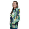 Patchwork Tropical Toucan Print Women's Hoodie-grizzshop