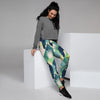 Patchwork Tropical Toucan Print Women's Joggers-grizzshop