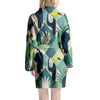 Patchwork Tropical Toucan Print Women's Robe-grizzshop