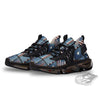 Patchwork USA Denim Print Pattern Black Gym Shoes-grizzshop