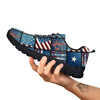 Patchwork USA Denim Print Pattern Black Sneaker-grizzshop