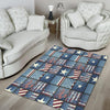 Patchwork USA Denim Print Pattern Floor Mat-grizzshop