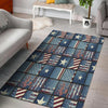 Patchwork USA Denim Print Pattern Floor Mat-grizzshop