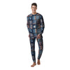 Patchwork USA Denim Print Pattern Men's Pajamas-grizzshop