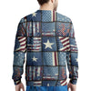 Patchwork USA Denim Print Pattern Men's Sweatshirt-grizzshop