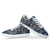 Patchwork USA Denim Print Pattern White Low Top Sneakers-grizzshop