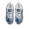 Patchwork USA Denim Print Pattern White Sneaker-grizzshop