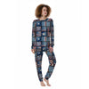 Patchwork USA Denim Print Pattern Women's Pajamas-grizzshop