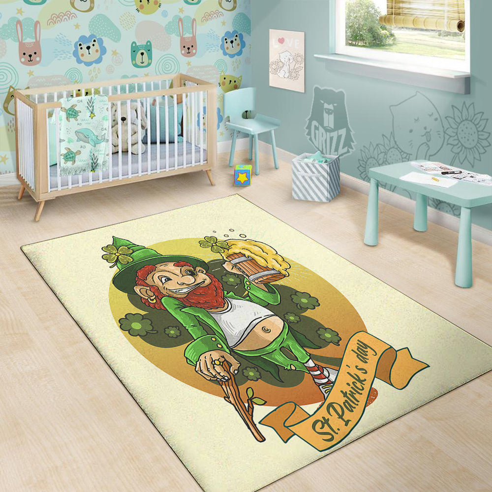 Patrick's Day Cute Shamrock Saint Print Floor Mat-grizzshop