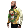 Patrick's Day Cute Shamrock Saint Print Men's Bomber Jacket-grizzshop