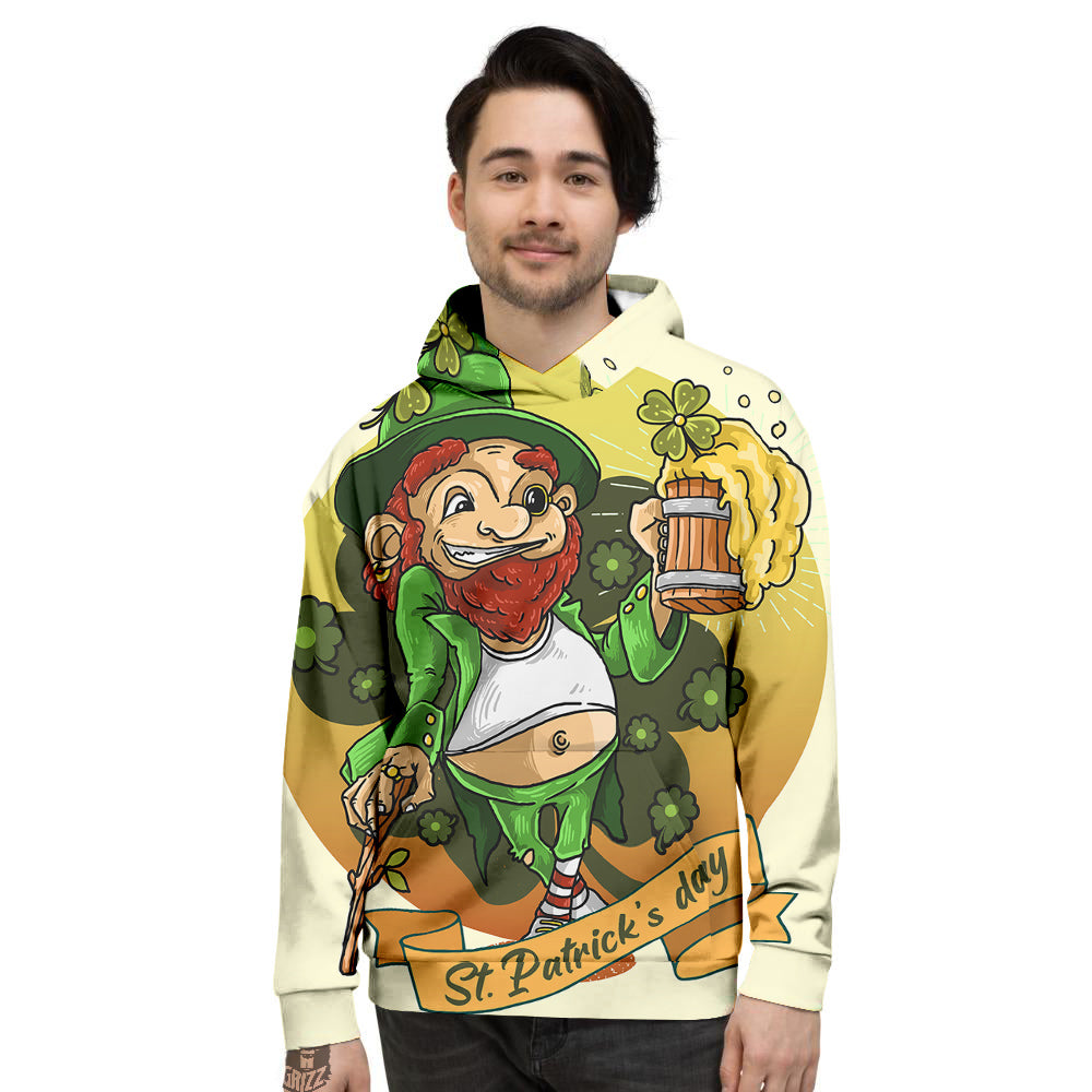 Patrick's Day Cute Shamrock Saint Print Men's Hoodie-grizzshop