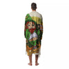 Patrick's Day Cute Shamrock Saint Print Men's Robe-grizzshop