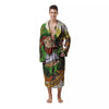 Patrick's Day Cute Shamrock Saint Print Men's Robe-grizzshop