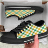 Patrick's Day Irish Plaid Print Black Low Top Shoes-grizzshop