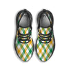 Patrick's Day Irish Plaid Print Black Running Shoes-grizzshop