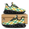 Patrick's Day Irish Plaid Print Black Running Shoes-grizzshop