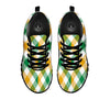 Patrick's Day Irish Plaid Print Black Sneaker-grizzshop