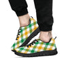 Patrick's Day Irish Plaid Print Black Sneaker-grizzshop