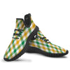 Patrick's Day Irish Plaid Print Black Walking Shoes-grizzshop