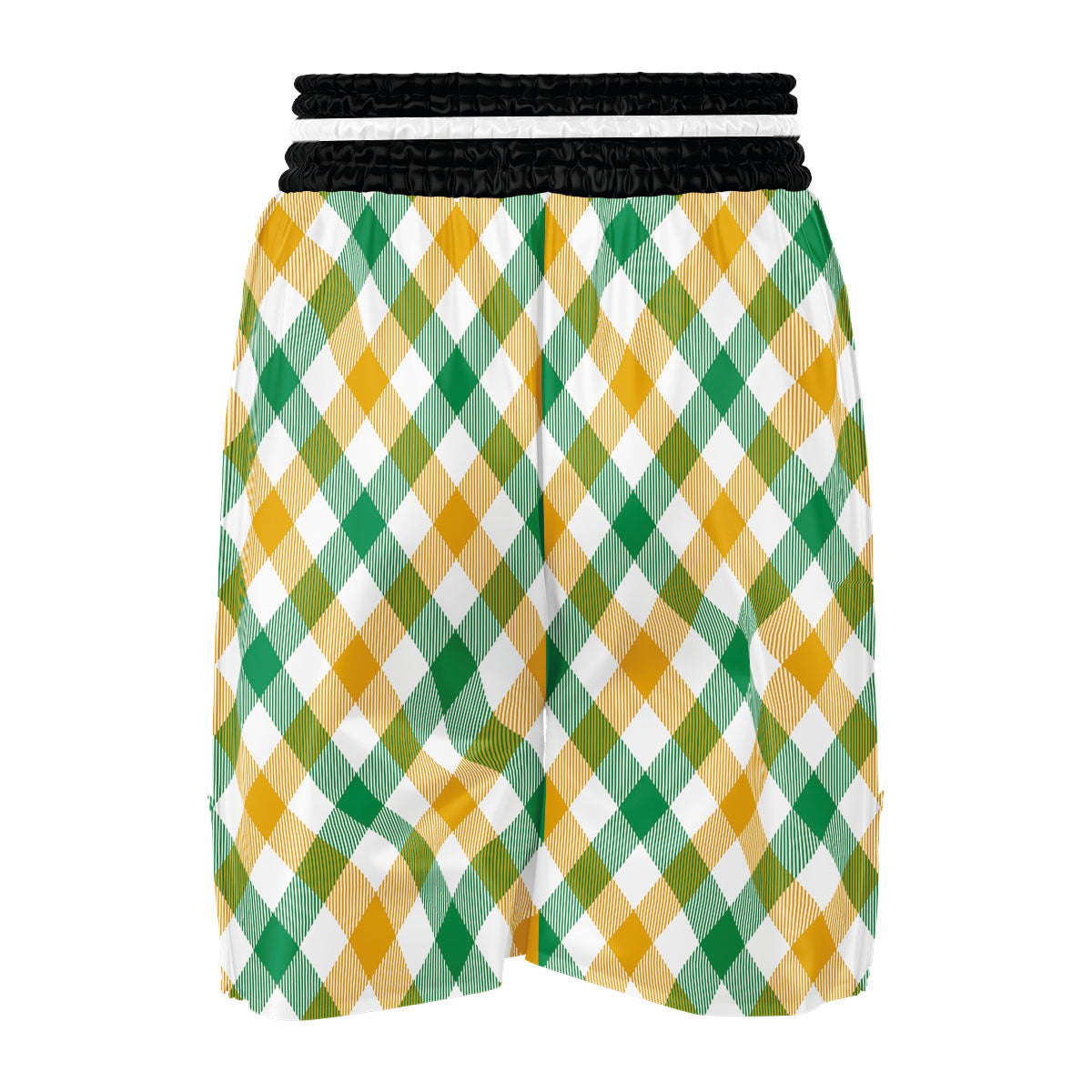 Patrick's Day Irish Plaid Print Boxing Shorts-grizzshop