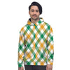 Patrick's Day Irish Plaid Print Men's Hoodie-grizzshop