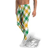 Patrick's Day Irish Plaid Print Men's Leggings-grizzshop