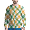 Patrick's Day Irish Plaid Print Men's Sweatshirt-grizzshop