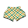 Patrick's Day Irish Plaid Print Muay Thai Boxing Shorts-grizzshop