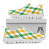 Patrick's Day Irish Plaid Print White Sneaker-grizzshop