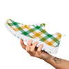 Patrick's Day Irish Plaid Print White Sneaker-grizzshop