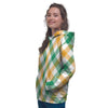 Patrick's Day Irish Plaid Print Women's Hoodie-grizzshop