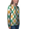 Patrick's Day Irish Plaid Print Women's Sweatshirt-grizzshop