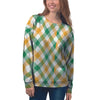 Patrick's Day Irish Plaid Print Women's Sweatshirt-grizzshop