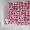 Patriot Pattern Print Bathroom Shower Curtain-grizzshop