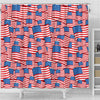 Patriot Pattern Print Bathroom Shower Curtain-grizzshop