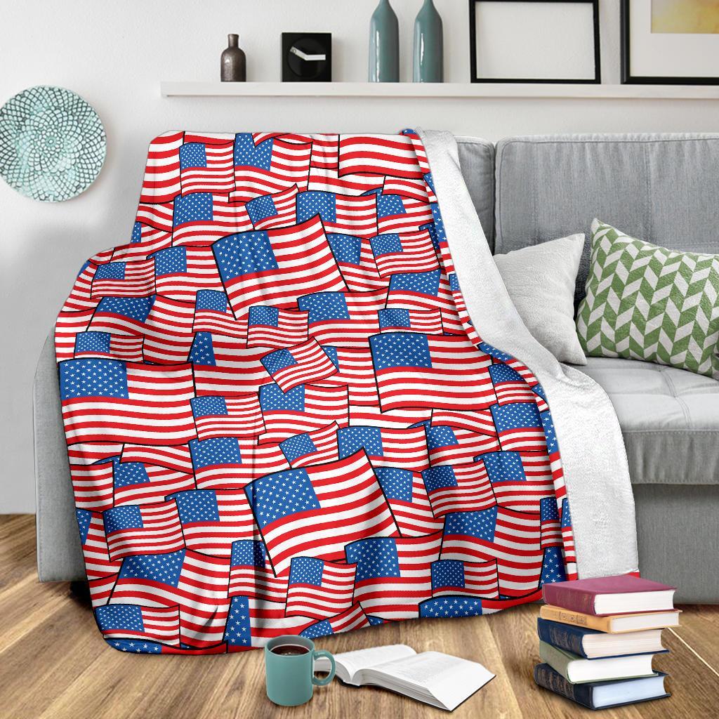 Patriot Pattern Print Blanket-grizzshop