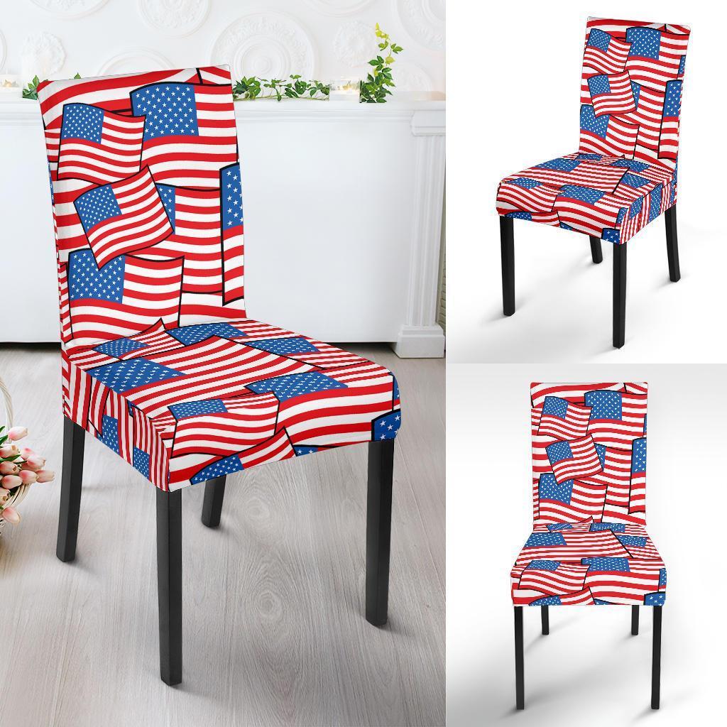 Patriot Pattern Print Chair Cover-grizzshop