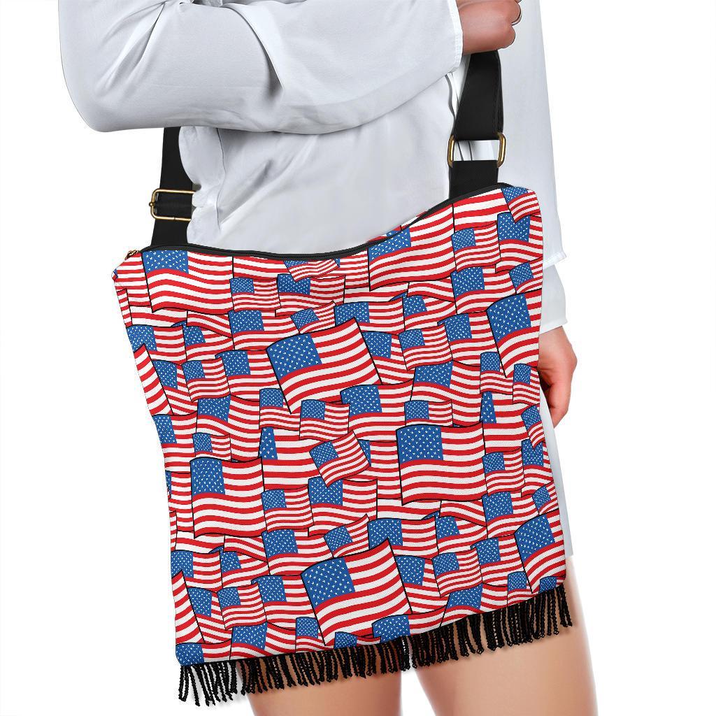 Patriot Pattern Print Crossbody bags-grizzshop