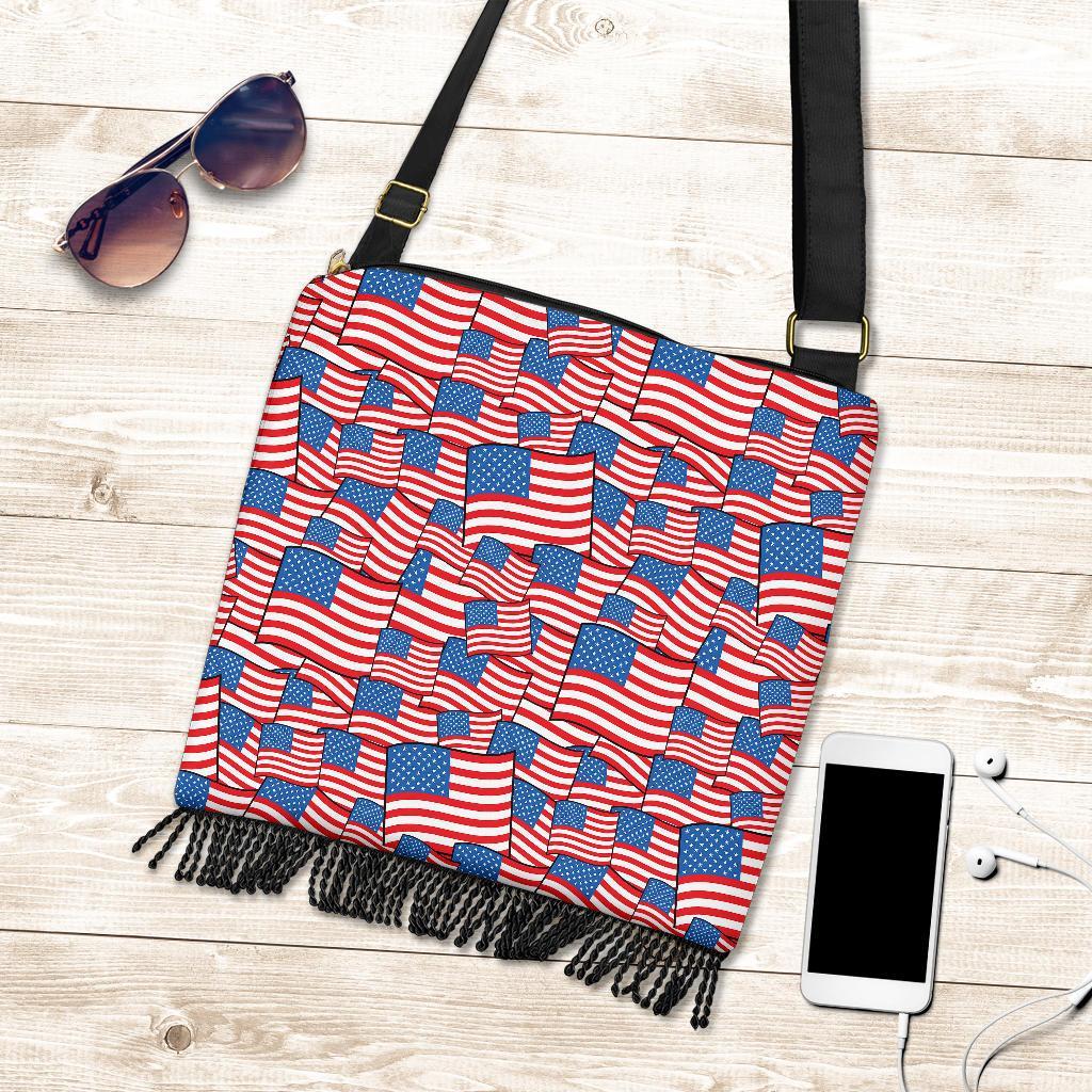 Patriot Pattern Print Crossbody bags-grizzshop