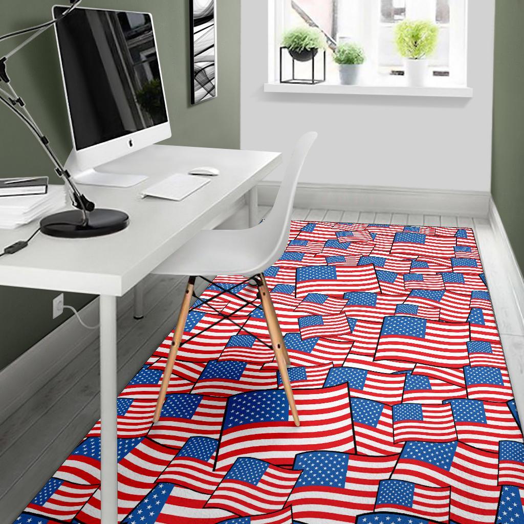 Patriot Pattern Print Floor Mat-grizzshop